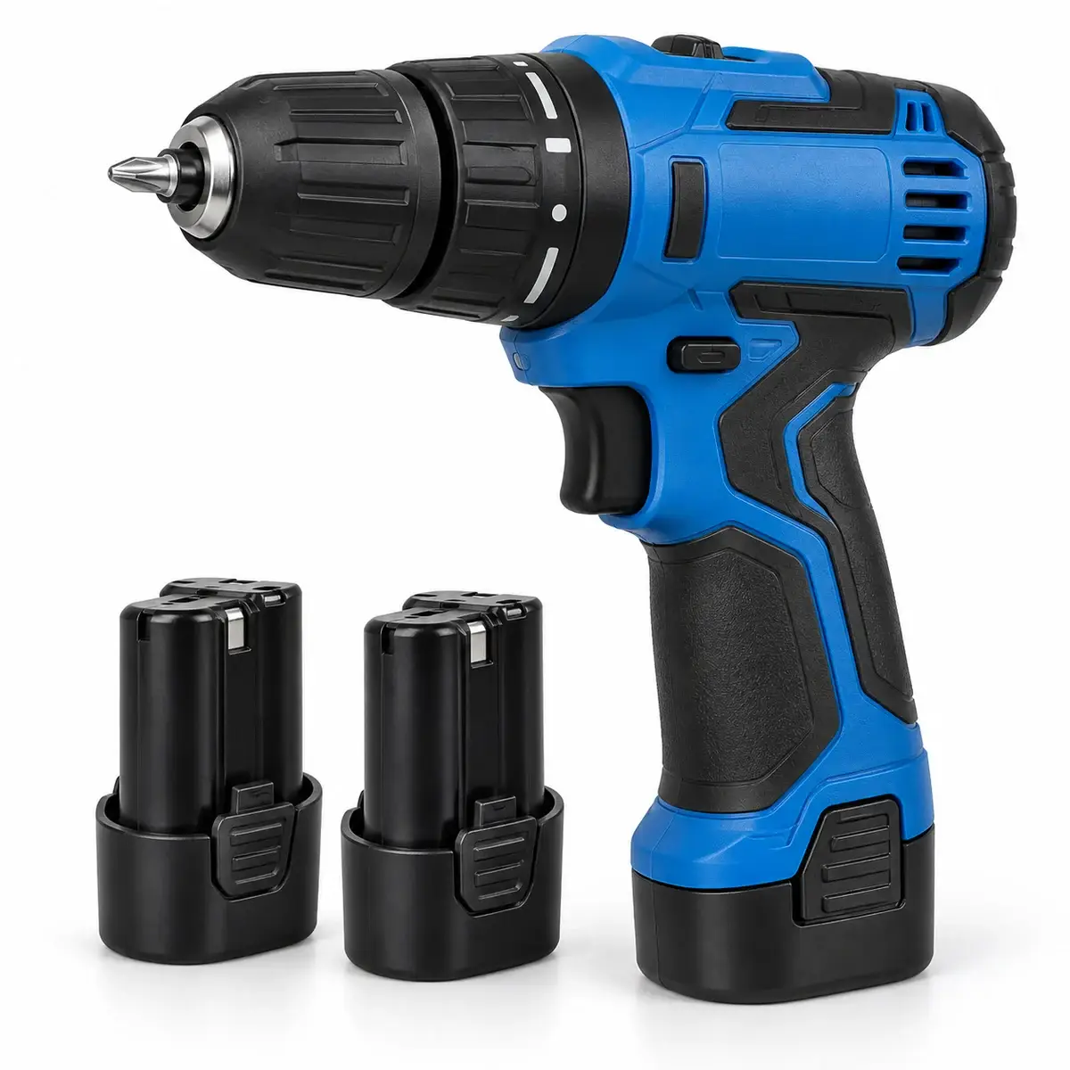 Atornillador eléctrico 12V con 2 baterías